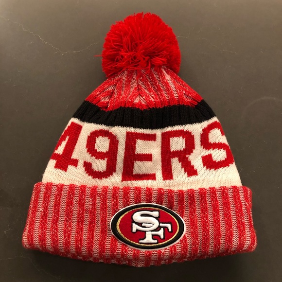 NFL Accessories - NWOT San Francisco 49ers Beanie Snow Cap Hat with Furry Ball